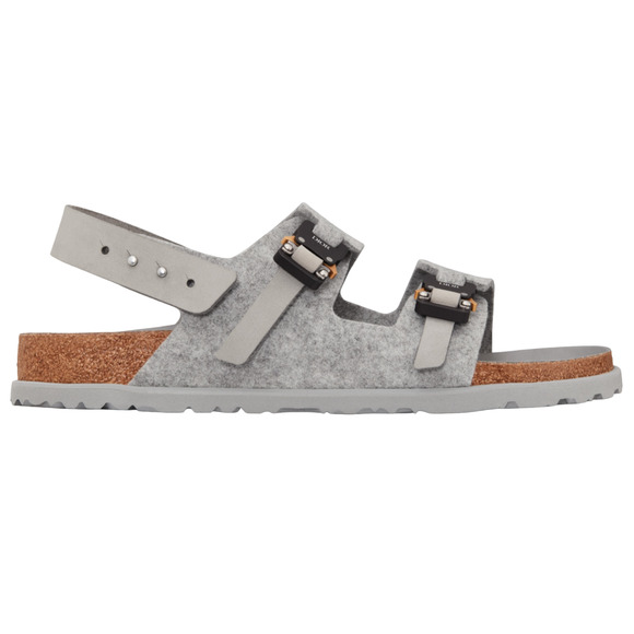 Dior By Birkenstock Milano Sandal Grey Felt Wool Slingback Buckle Flat 44 11 - Picture 1 of 9
